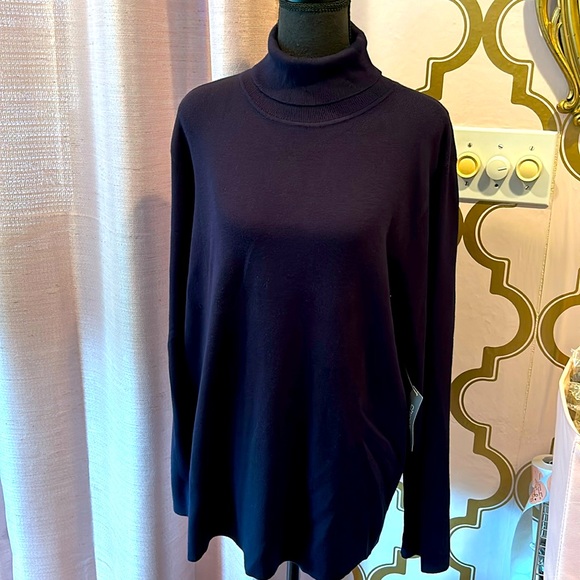 Chico's Sweaters - Chico’s Navy Ecovero Turtleneck Classic Navy, NWT